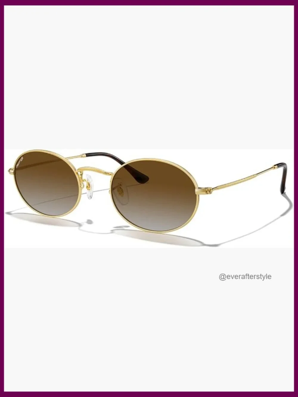 Oval Metal Polarized Sunglasses Classic Retro Shades
